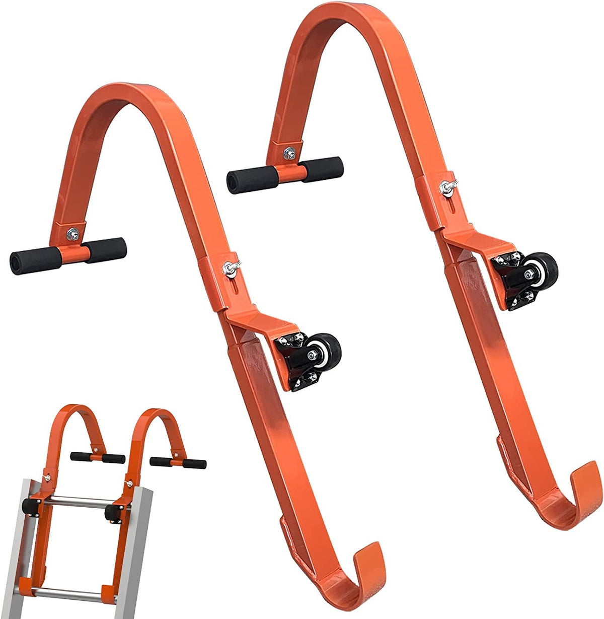 Foozet Roof Ladder Hook package showing versatile mounting holes for ladders.