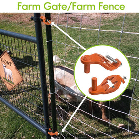 Foozet hardware for farm and garden gates suitable for various fences
