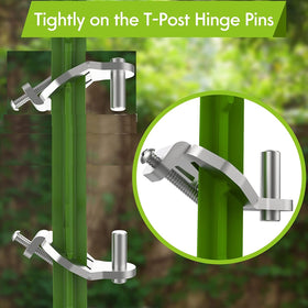 Foozet hinge pins fit 5/8-inch and 3/4-inch eyes for wide compatibility.