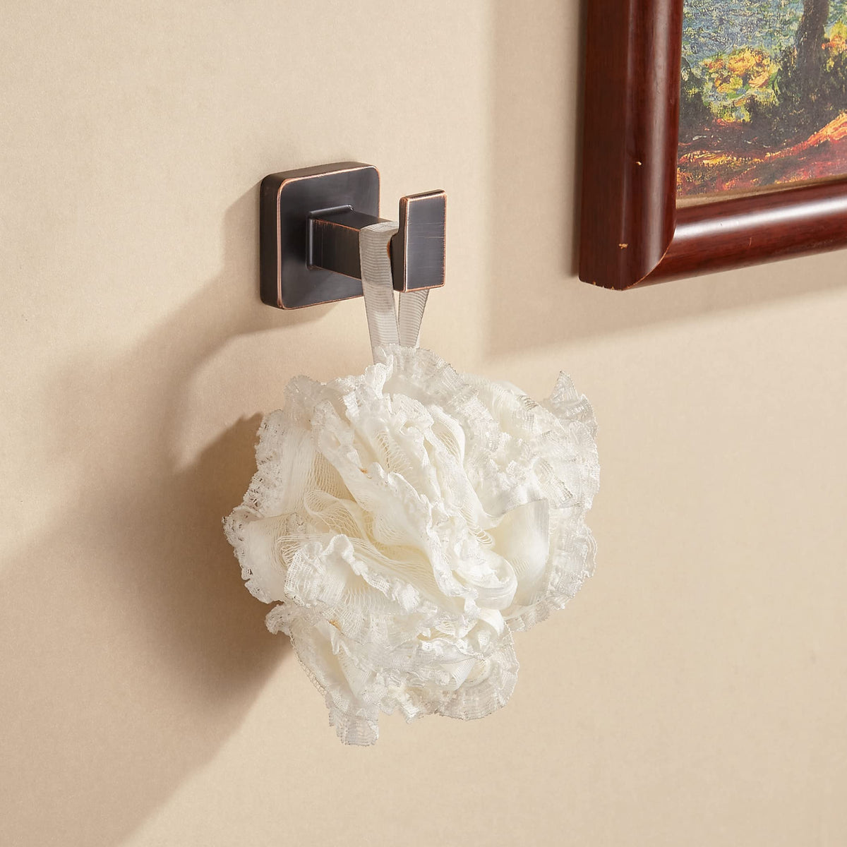 FORBATH bronze towel hook installed on wall for bathroom use