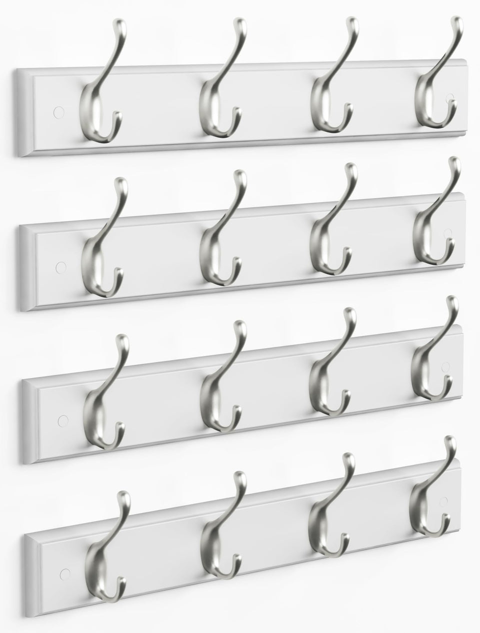 Forbena coat rack wall mount front view with four hooks for organized entryways