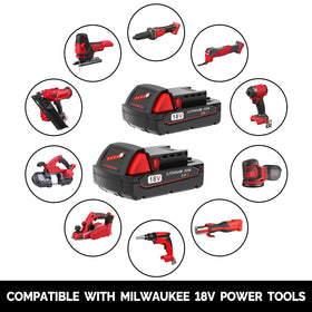 FORBETER Milwaukee M18 battery charging with compatible rapid chargers.