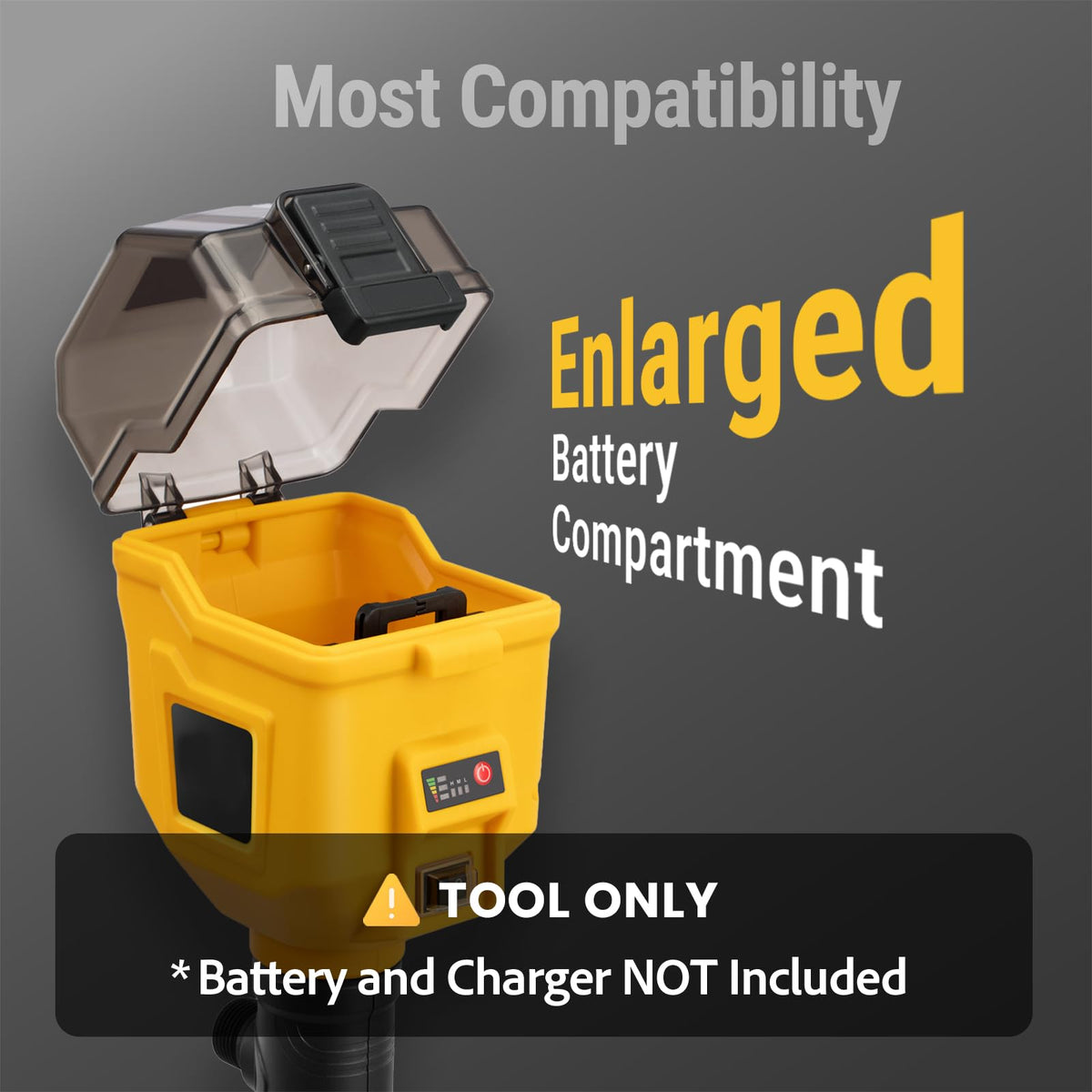 FORDWALT three-quarter-inch-outlet fits standard hoses for easy setup.