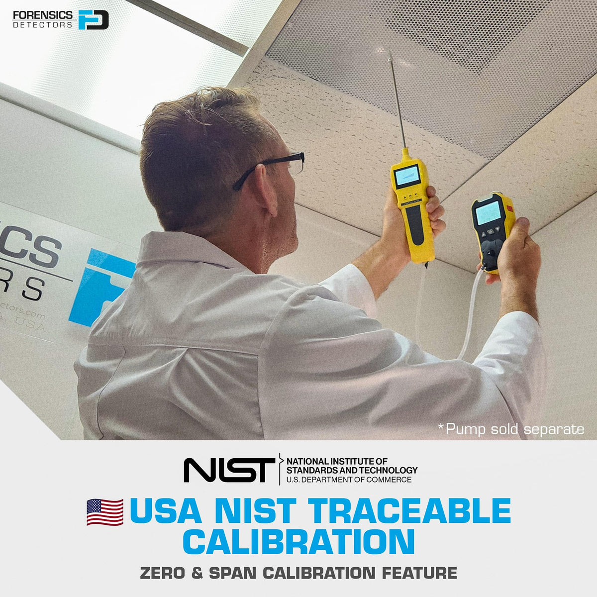 FORENSICS DETECTORS FD rugged anti-slip ABS shell withstands tough jobsite conditions.
