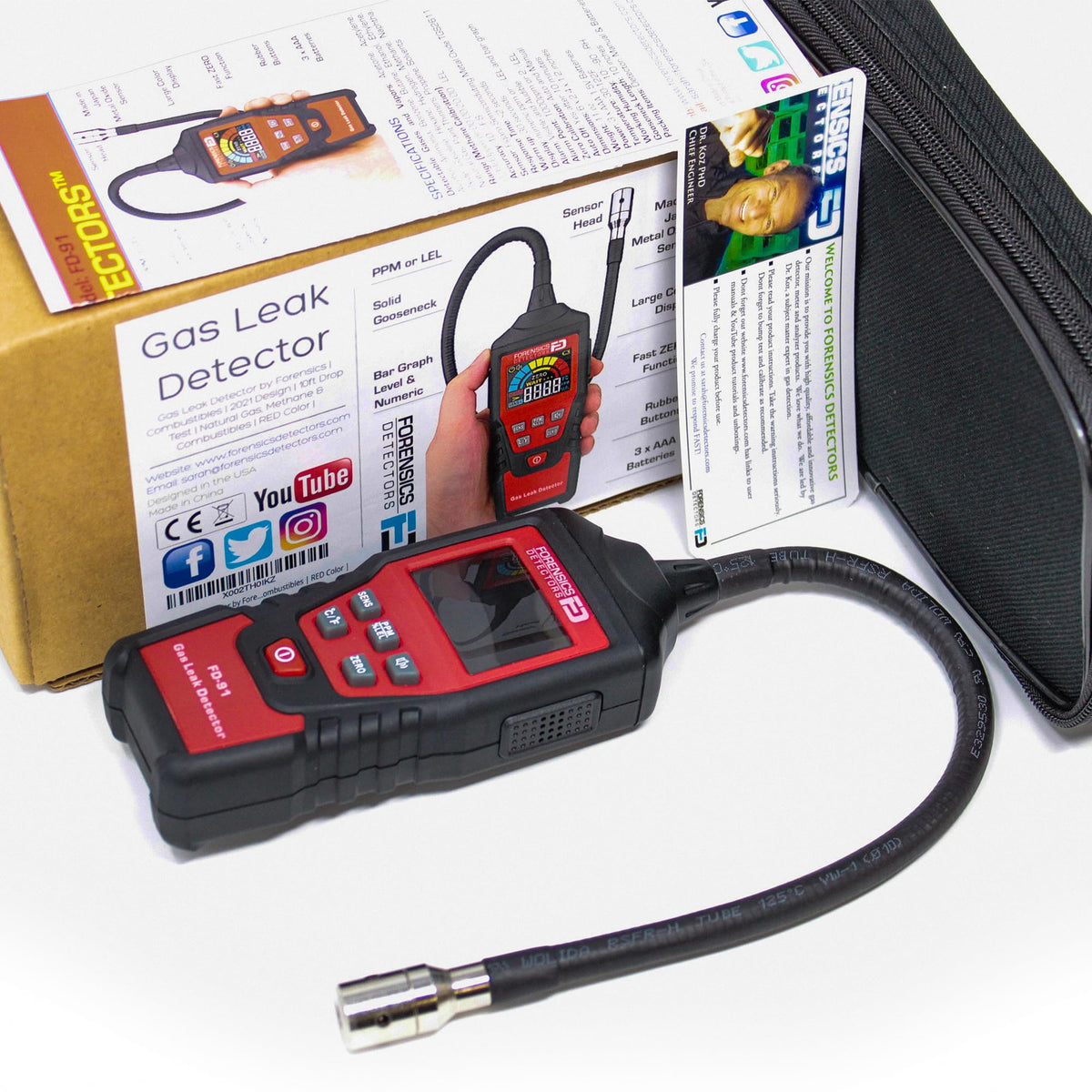 Forensics Detectors FD ideal for inspectors and engineers during gas safety assessments.