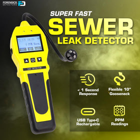 FORENSICS DETECTORS FD installation-scene illustrating bathroom and drain monitoring