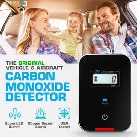 FORENSICS DETECTORS FD vehicle CO detector highlights leaks early while traveling.