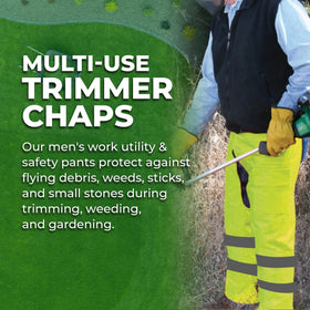 FORESTER Trimmer Chaps outdoor use for yard and brush work.