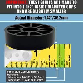 Forever Glides installation inside wrought iron cup, quick and easy.
