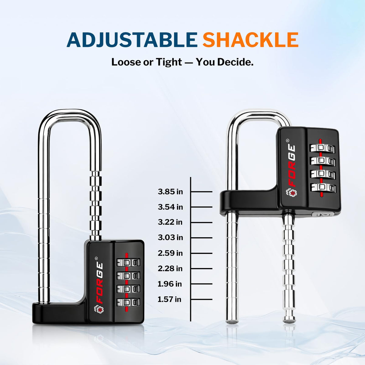 Forge padlock rustproof durable zinc alloy body built for outdoor use