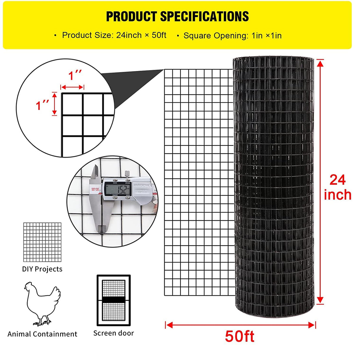 Forimo 16ga galvanized wire 1inch mesh protects poultry and small animals.