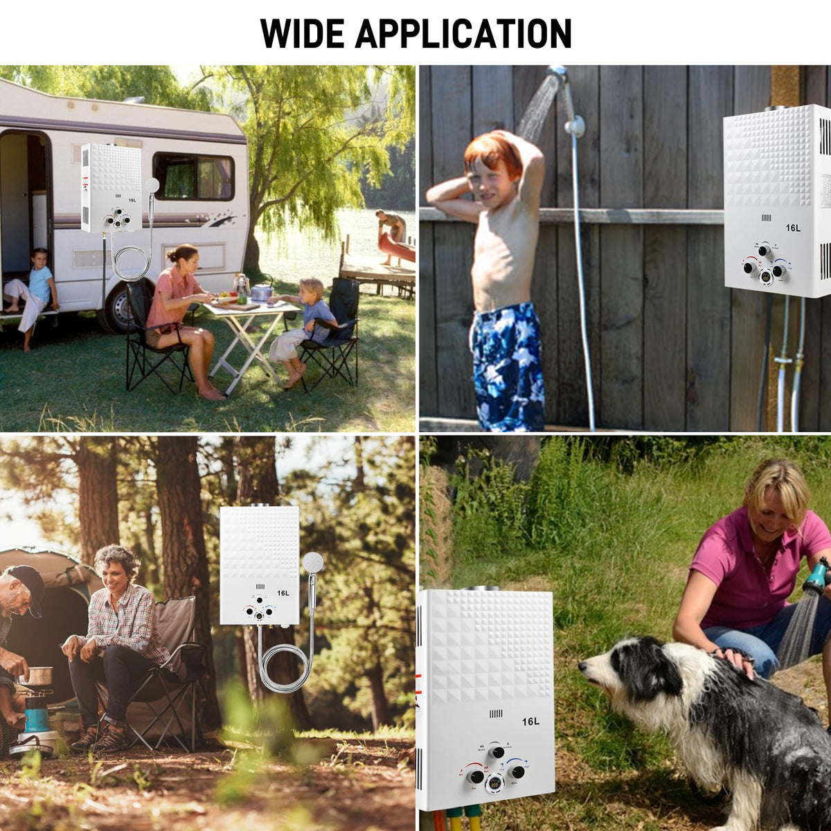 Forimo propane water heater provides hot water for cabins, boats, and trips