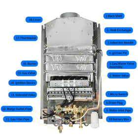 Forimo tankless water heater with complete accessories for quick setup