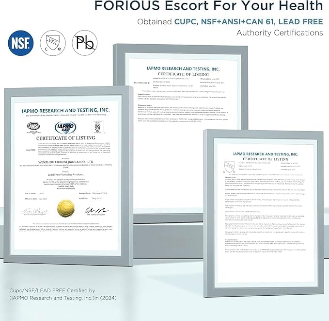 FORIOUS 1.2 gpm flow supports efficient water use