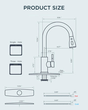 FORIOUS faucet spray head with three modes for flexible use