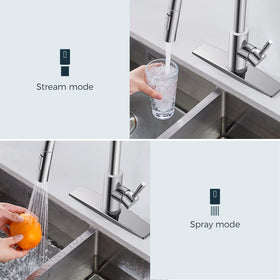 FORIOUS 360-degree swivel reaches every corner of the sink