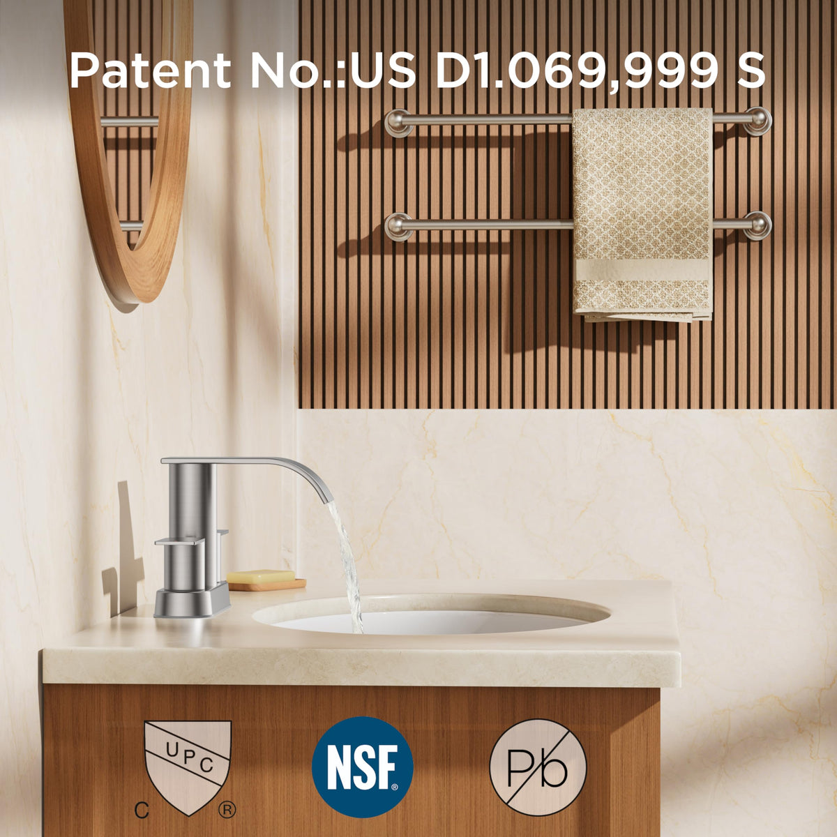 FORIOUS 4-inch centerset faucet fits 2- or 3-hole sinks.