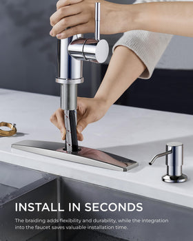 FORIOUS bar sink faucet with fingerprint-resistant finish maintains a clean look