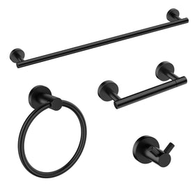 FORIOUS 24-inch towel bar in matte black for organized towels.