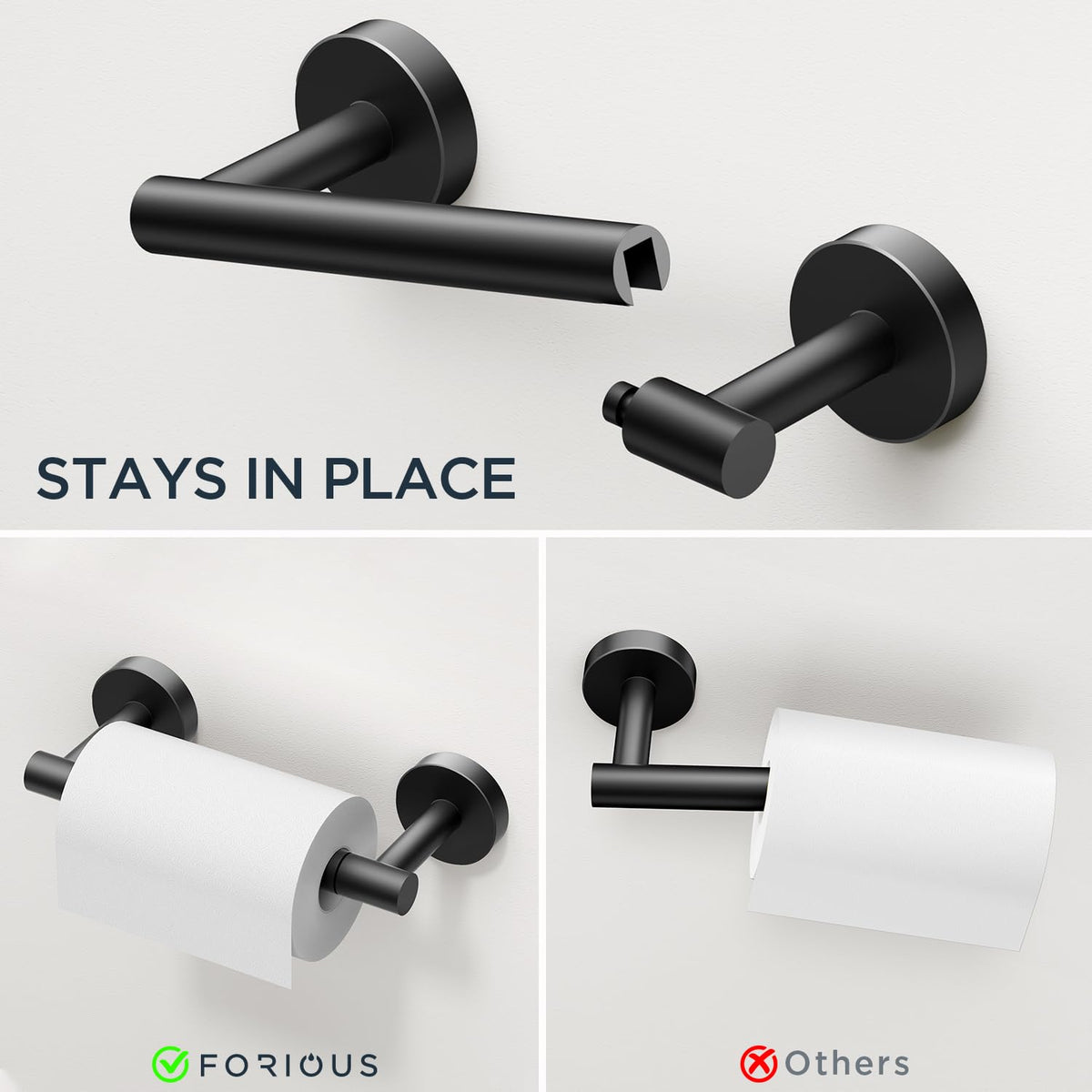 FORIOUS towel hooks with strong load-bearing capacity for towels and robes.