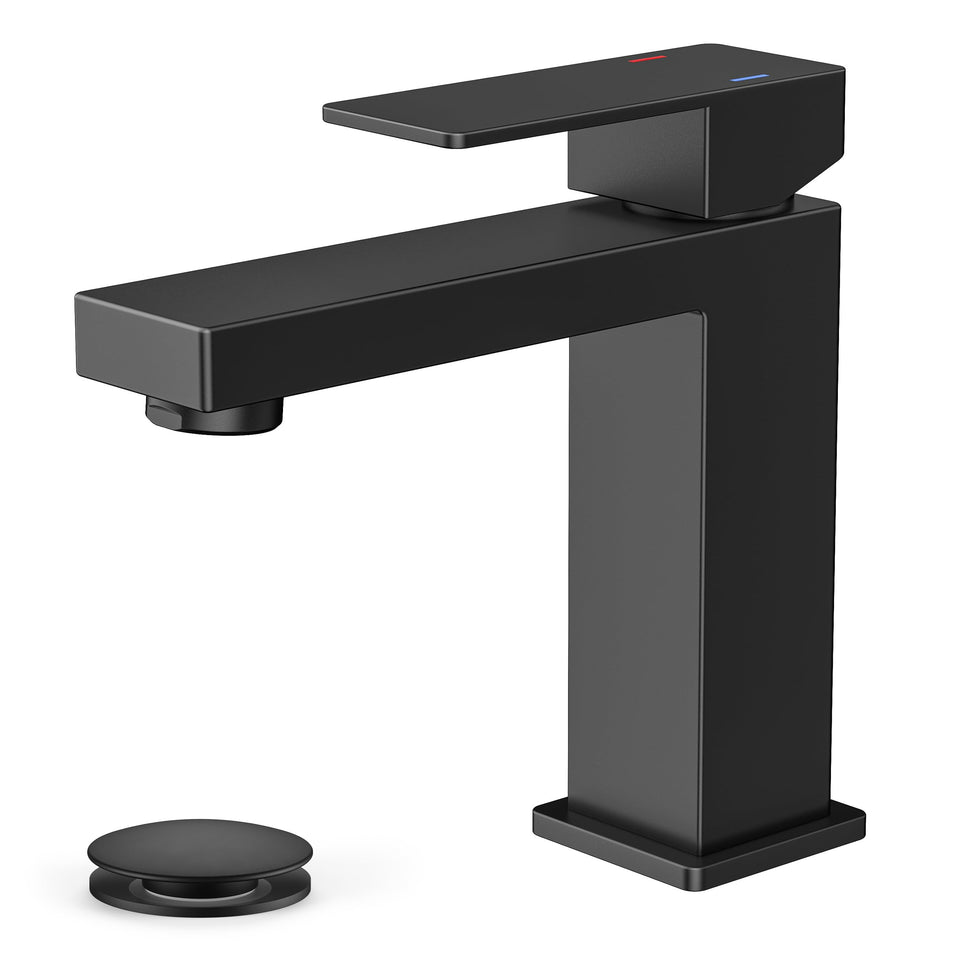FORIOUS bathroom faucet with matte black finish for a modern, fingerprint-resistant look.