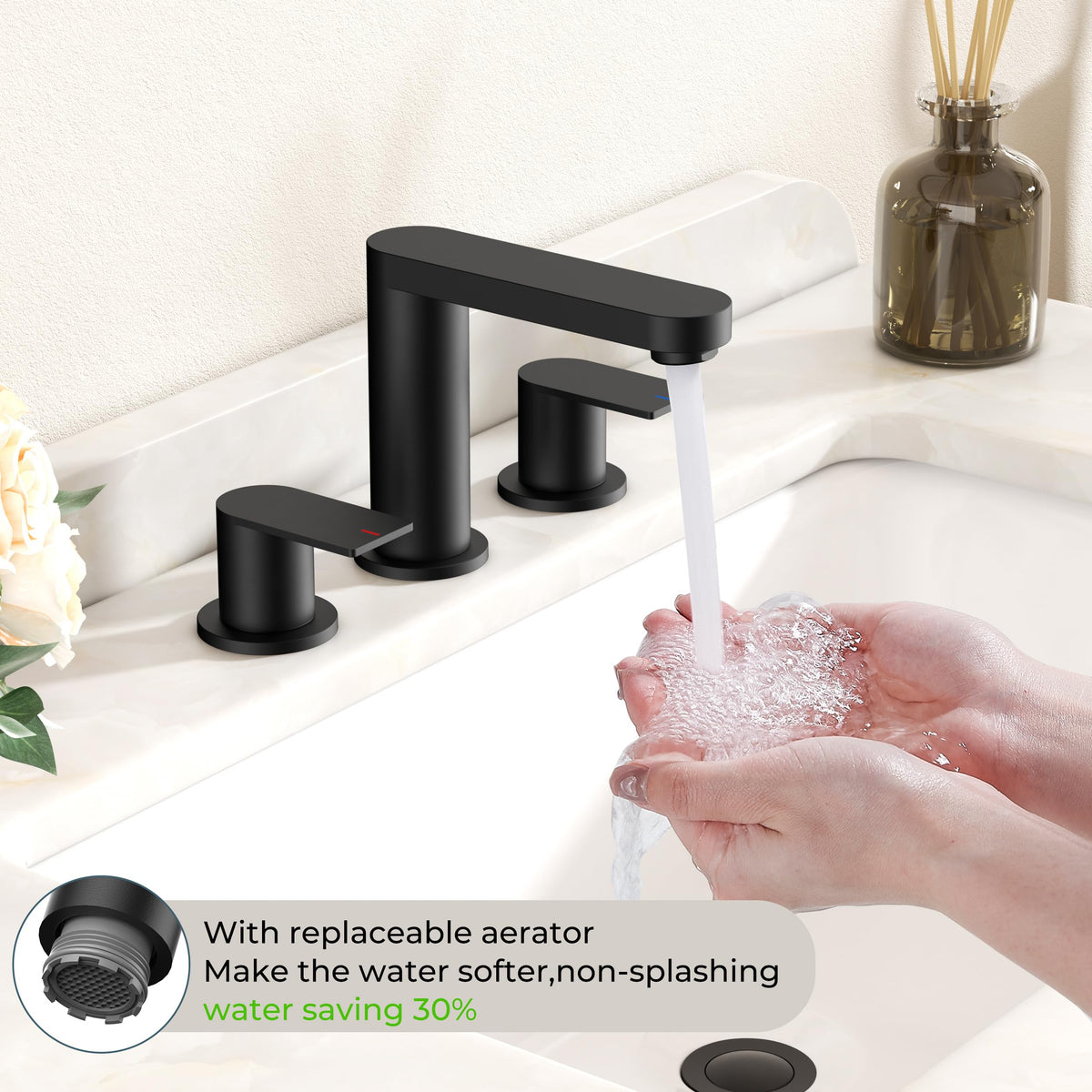 FORIOUS pop-up drain included for a tidy basin and smooth waste flow.
