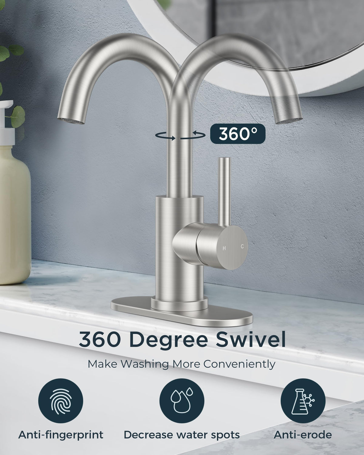 FORIOUS pop-up drain completes the bathroom faucet set and drain aesthetics