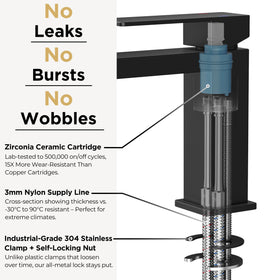 FORIOUS pop-up drain shows a clean, integrated sink setup.
