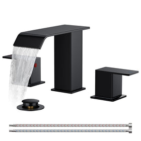 FORIOUS 3-hole bathroom faucet in matte black for 8-inch vanity