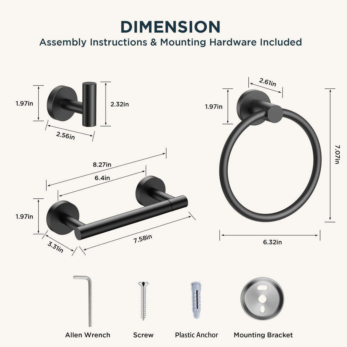 FORIOUS packaging includes 4-piece set for easy installation.