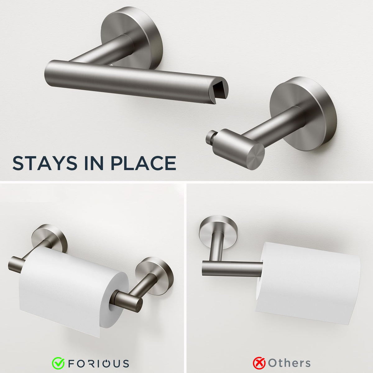 FORIOUS 180-degree towel hooks offer versatile hanging options