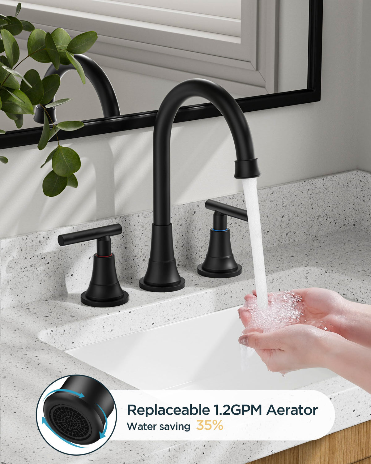 FORIOUS 360-degree swivel spout for easy reach and cleaning