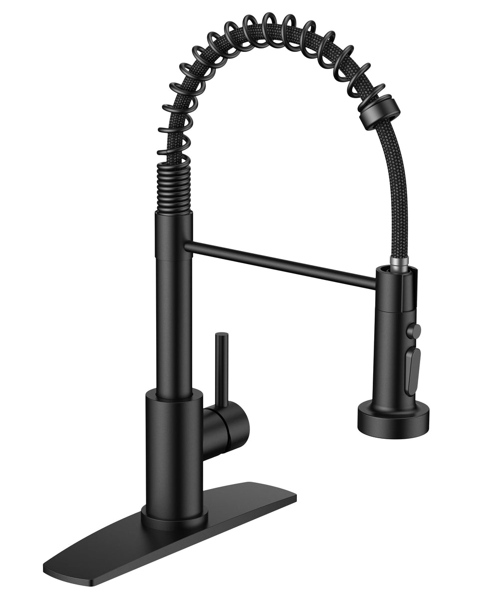 FORIOUS black kitchen faucet sprayer for quick rinsing and versatile cleaning