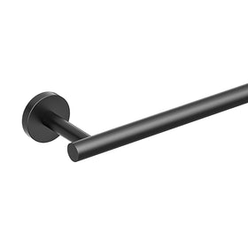 FORIOUS Black Towel Bar 24-Inch Wall Mount with matte finish for organized towels