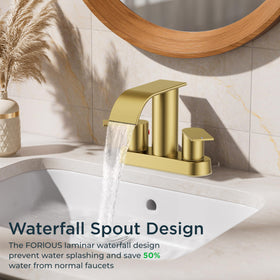 FORIOUS 4-inch centerset faucet on a 2/3-hole sink setup