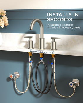 FORIOUS durable brushed nickel finish stays easy to clean
