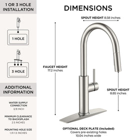 FORIOUS brushed nickel finish adds a durable, fingerprint-resistant surface.