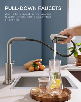 FORIOUS brushed nickel finish adds modern style and durability.