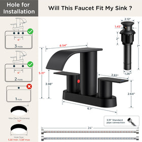 FORIOUS centerset faucet installation kit enables quick DIY setup.