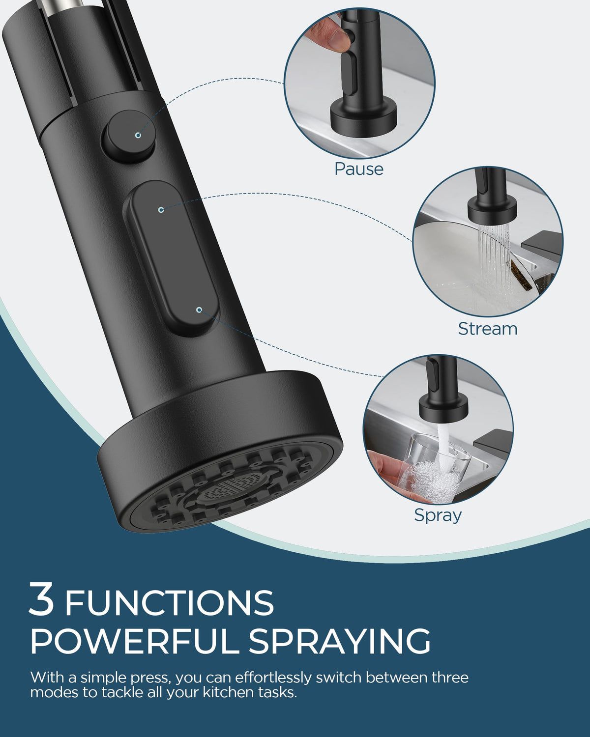 FORIOUS ceramic cartridge for smooth, reliable operation.