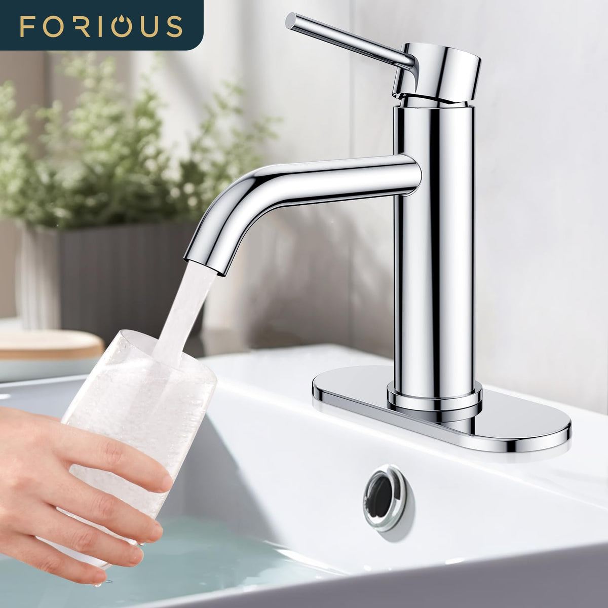 FORIOUS chrome finish withstands acid salt spray for lasting bathroom shine