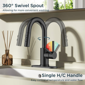 Copper-ceramic valve on FORIOUS faucet ensures low drip and quiet operation