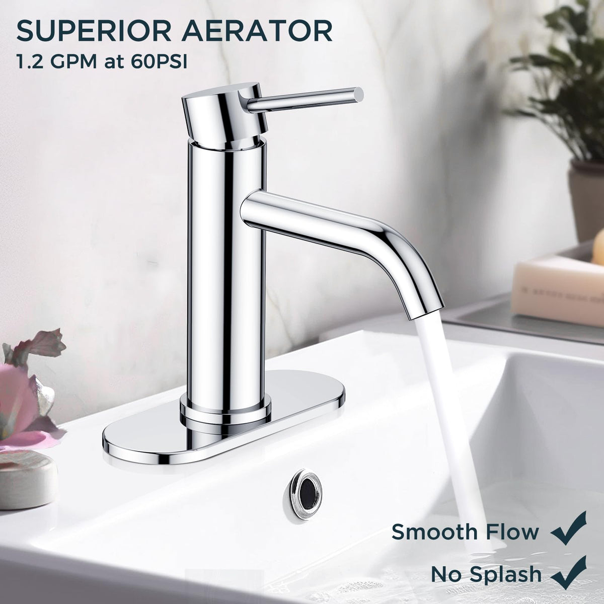 FORIOUS deck plate 1-3 hole compatibility fits diverse sink configurations