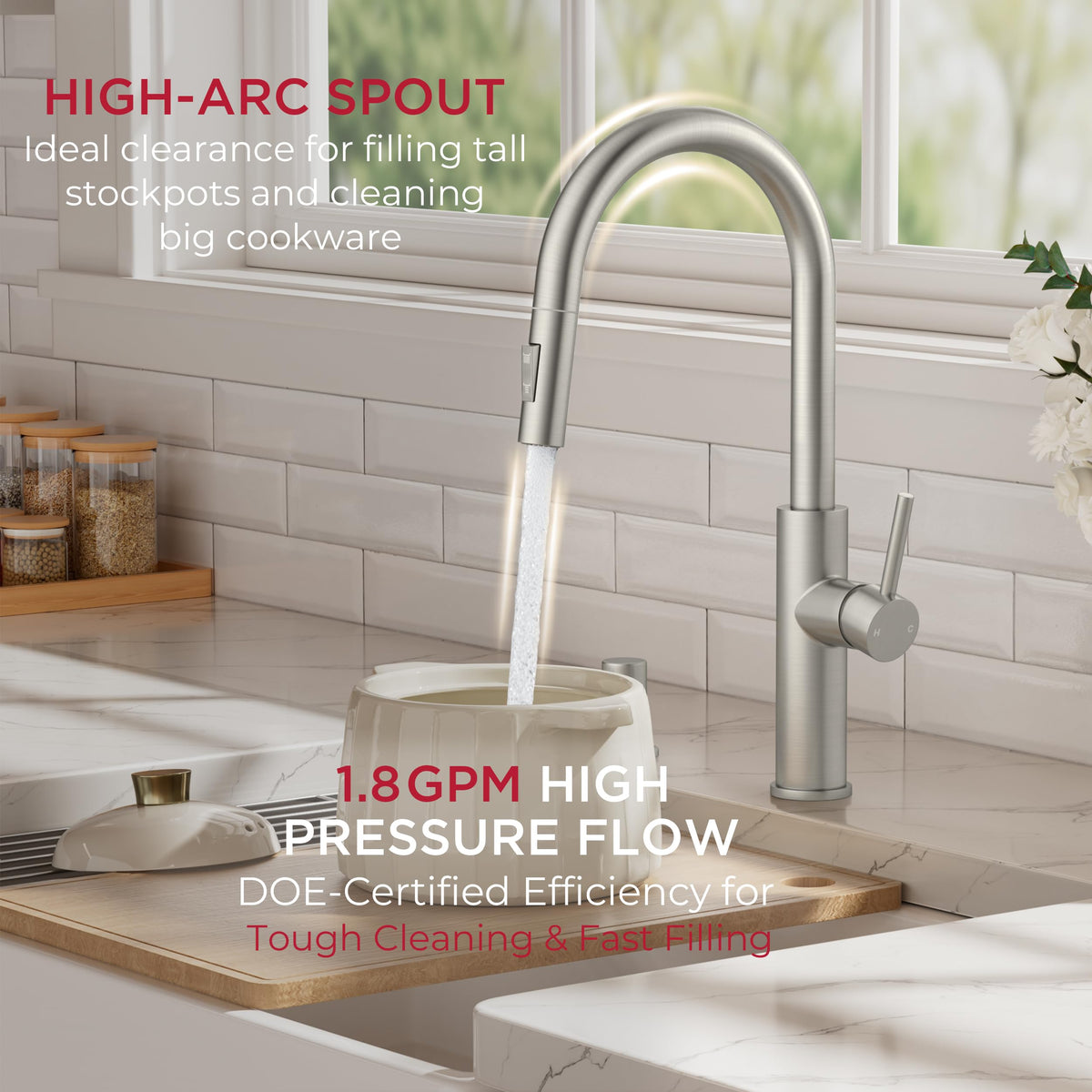 FORIOUS deck plate for 3-hole sinks offers secure mounting and tidy appearance.