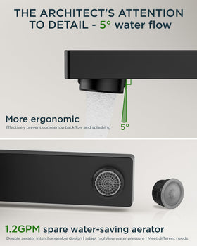 FORIOUS ceramic cartridge valve delivers long-lasting performance and smooth operation.