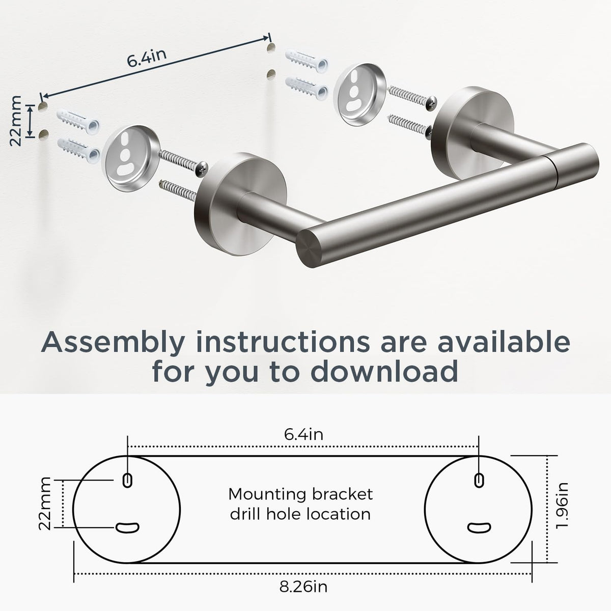 FORIOUS wall-mount hardware includes all mounting screws for quick installation.