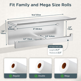 FORIOUS easy-installation wall-mounted holder ships with all hardware.