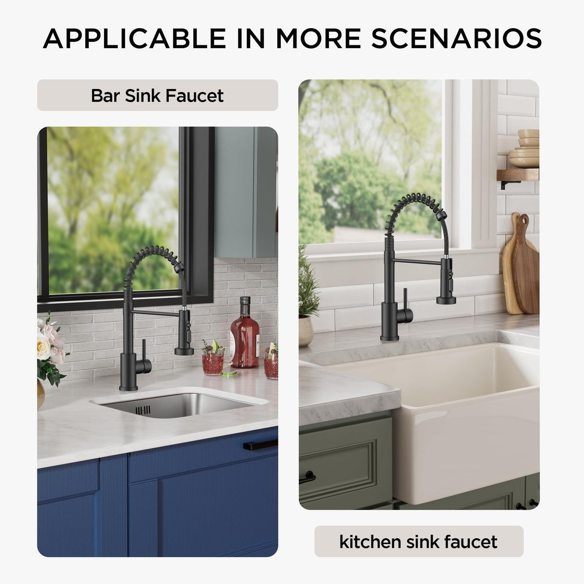FORIOUS no-lead stainless faucet with 3/8 inch water connections