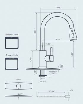 FORIOUS gold kitchen faucet high-arc-design offers ample clearance for tall pots.