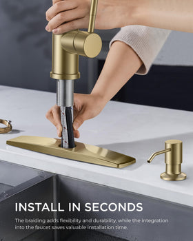 FORIOUS stainless steel finish resists fingerprints and water spots for easy care.